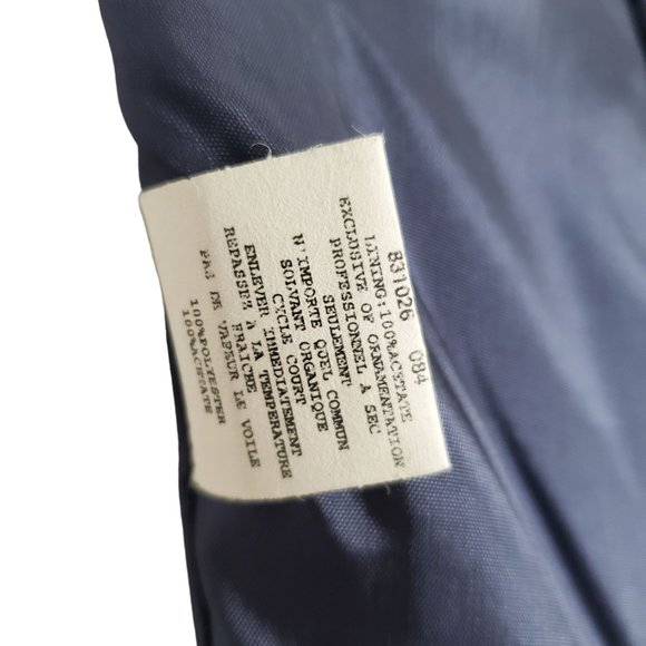 Jessica McClintock Sz 4 Dress Mini Zebra Stripe Fitted Strapless Navy Satin Trim - Picture 10 of 13